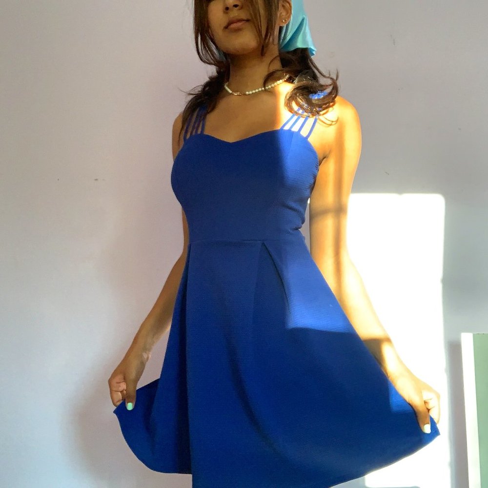 Royal Blue Mini Dress (from PromGirl)